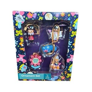 Disney Parks SMALL WORLD Ornament Box Set of 5 Christmas Holiday NEW